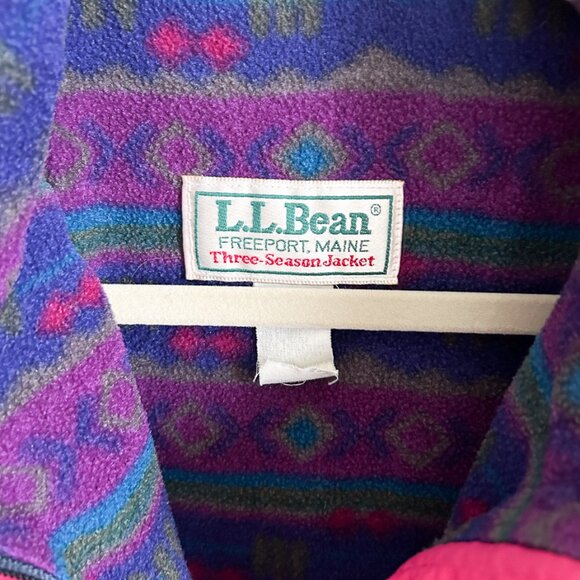 💖 VINTAGE LL Bean 90s Pink Bomber Jacket | Three Season Thinsulate Lined - Picture 7 of 10